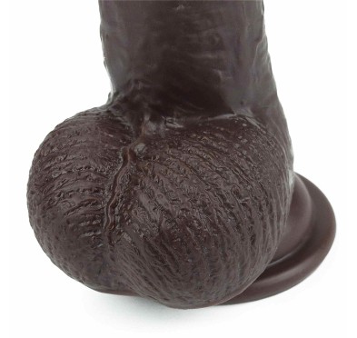 Murzyńskie dildo z dwuwarstwowego materiału 23 cm